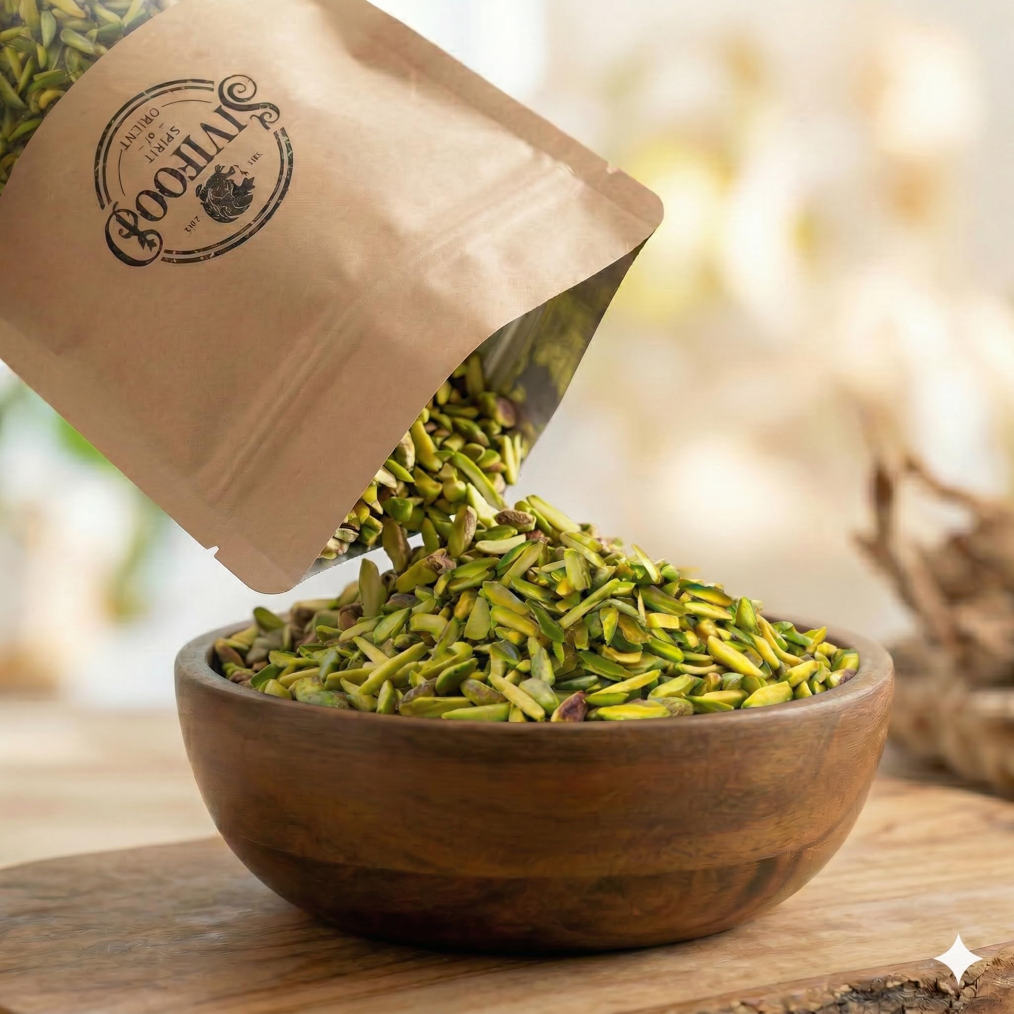 SIVIFOOD Pistacchi a bastoncino superverdi 250g – Pistacchi spezzettati naturali per cucina, pasticceria, decorazione e guarnizione – Qualità premium per dolci e piatti salati