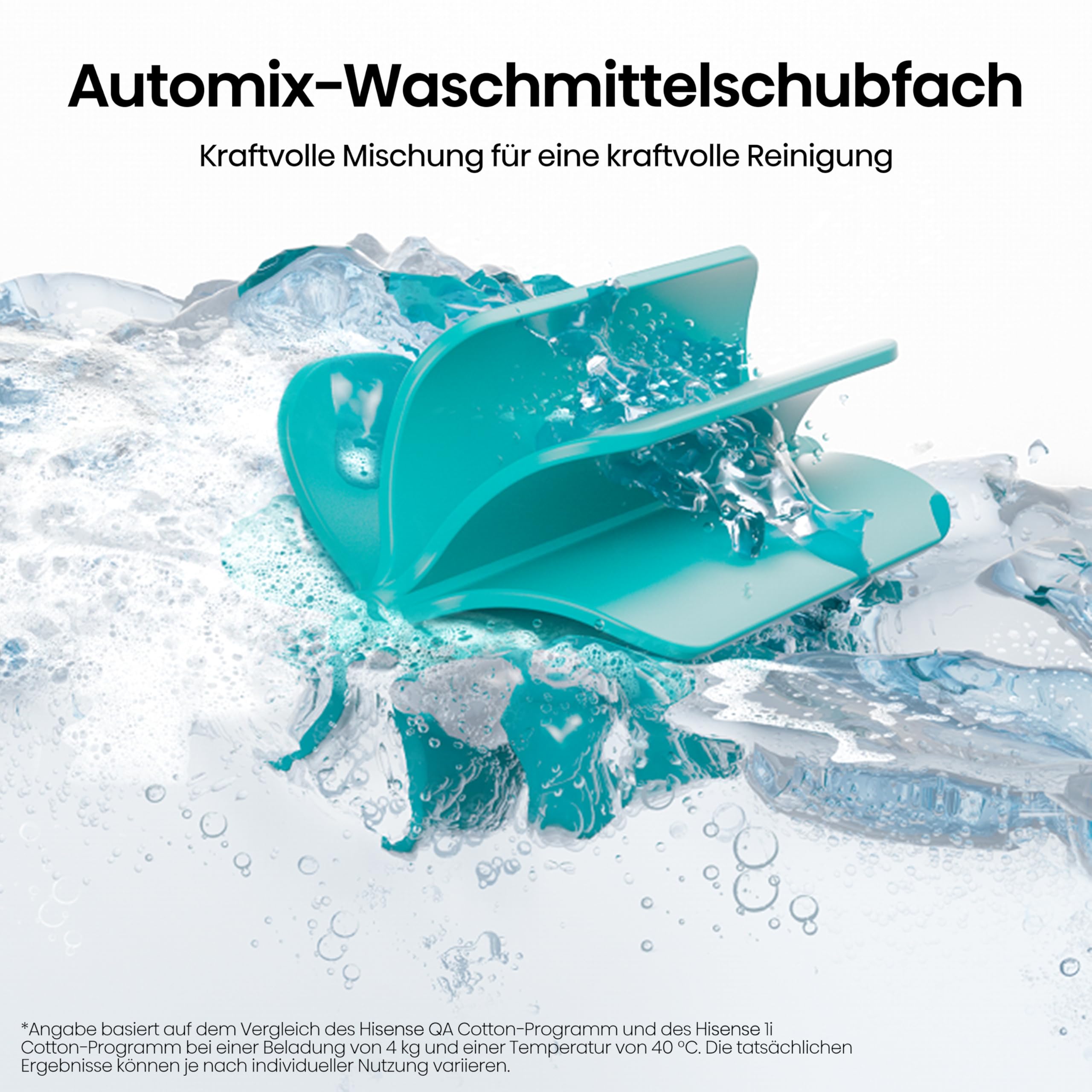 Hisense WD1I8042BWP2 Waschtrockner, 8 Kg, 1400 U/Min, 15 Programme, Automix-Waschmittelschubfach, Pure Jet, Wash&Dry 59', Eco Refresh, Schnellwaschgang, Dampffunktion, Anti-Allergie, EEK A-D, Weiß
