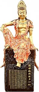 Handmade Pure Copper Guan Yin Statue - Goddess Of Mercy Meditation Altar Piece For Spiritual Decor