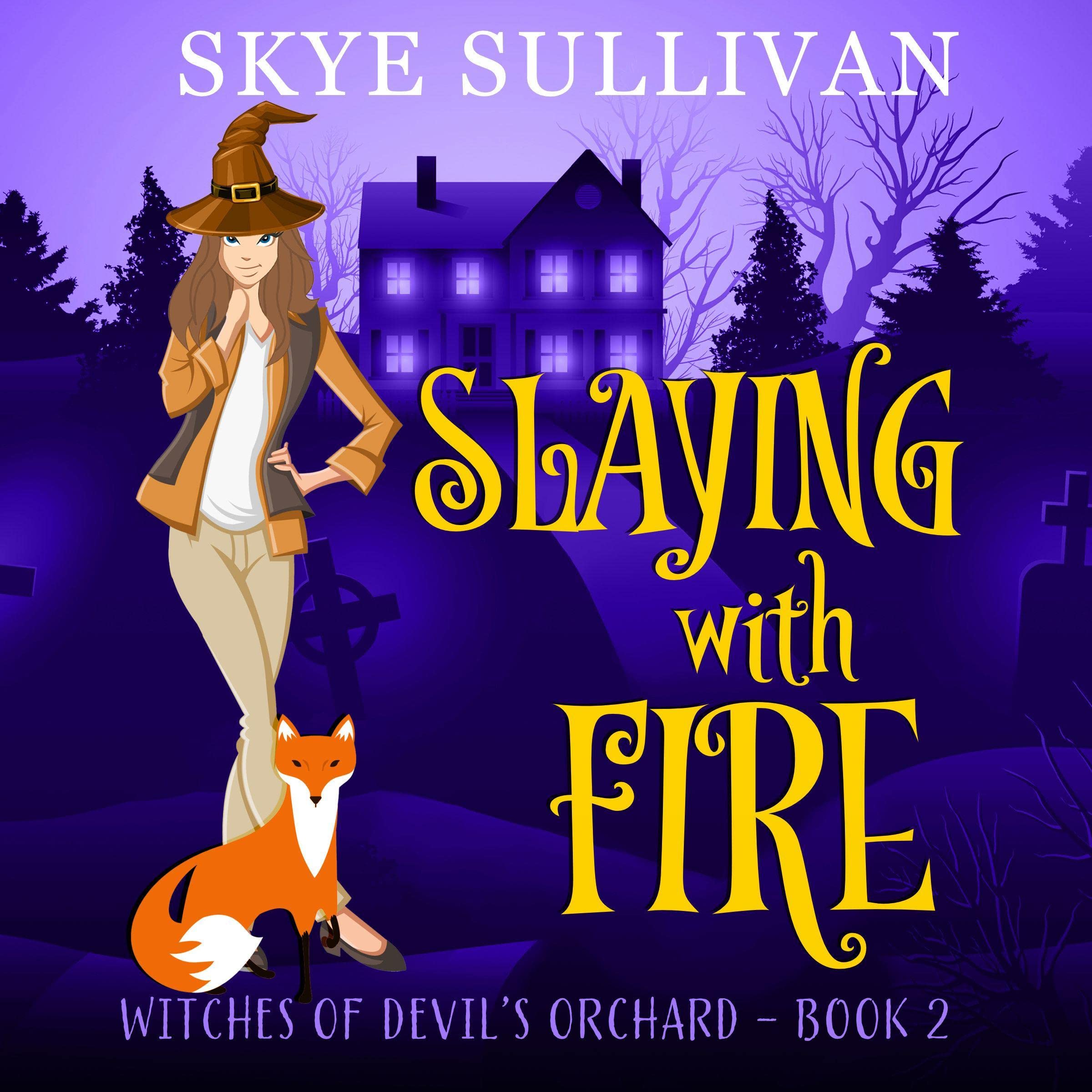 Cover art for Slaying with Fire: A Paranormal Cozy Mystery