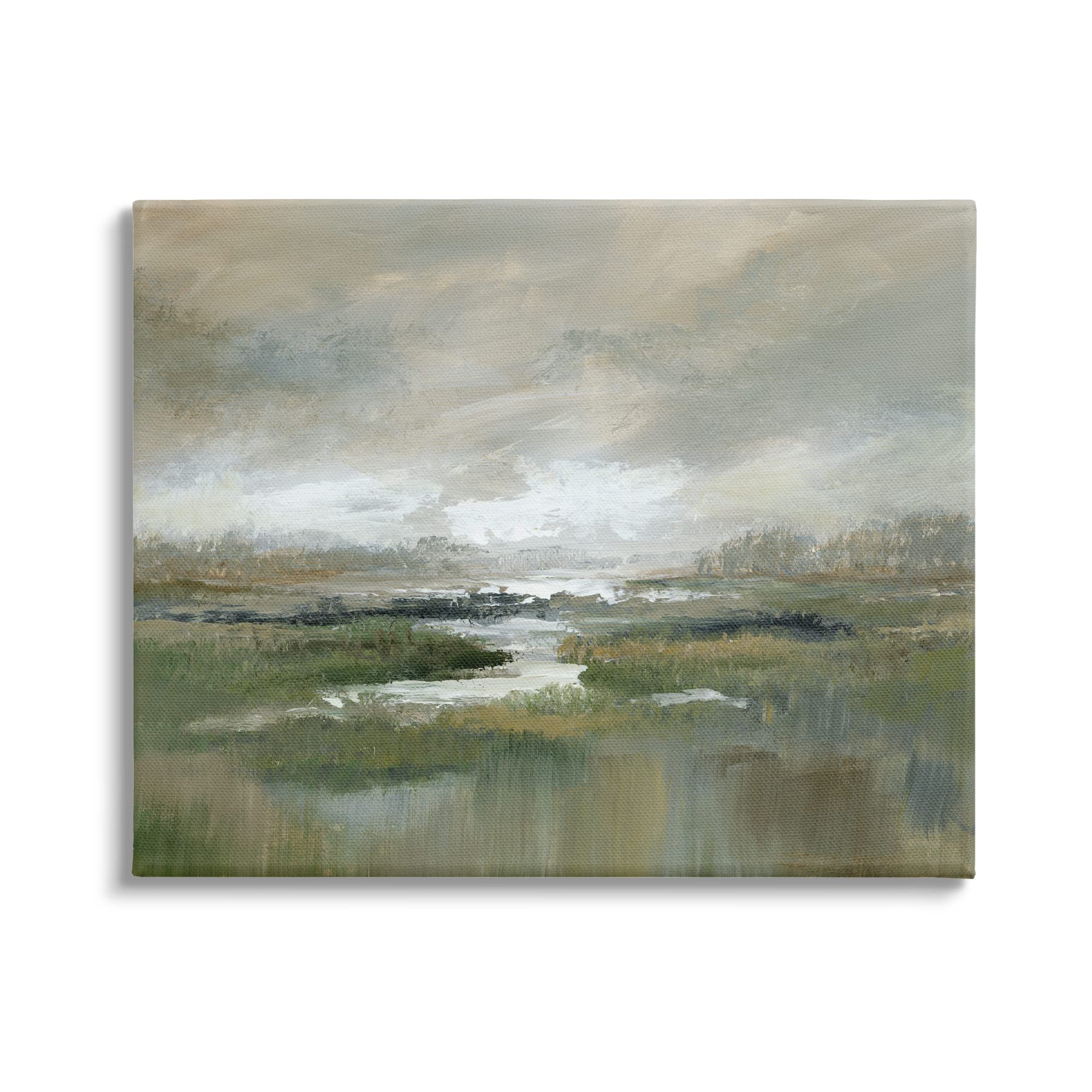 Stupell Industries Rural Stream Nature Landscape Canvas Wall Art, Design by Nan