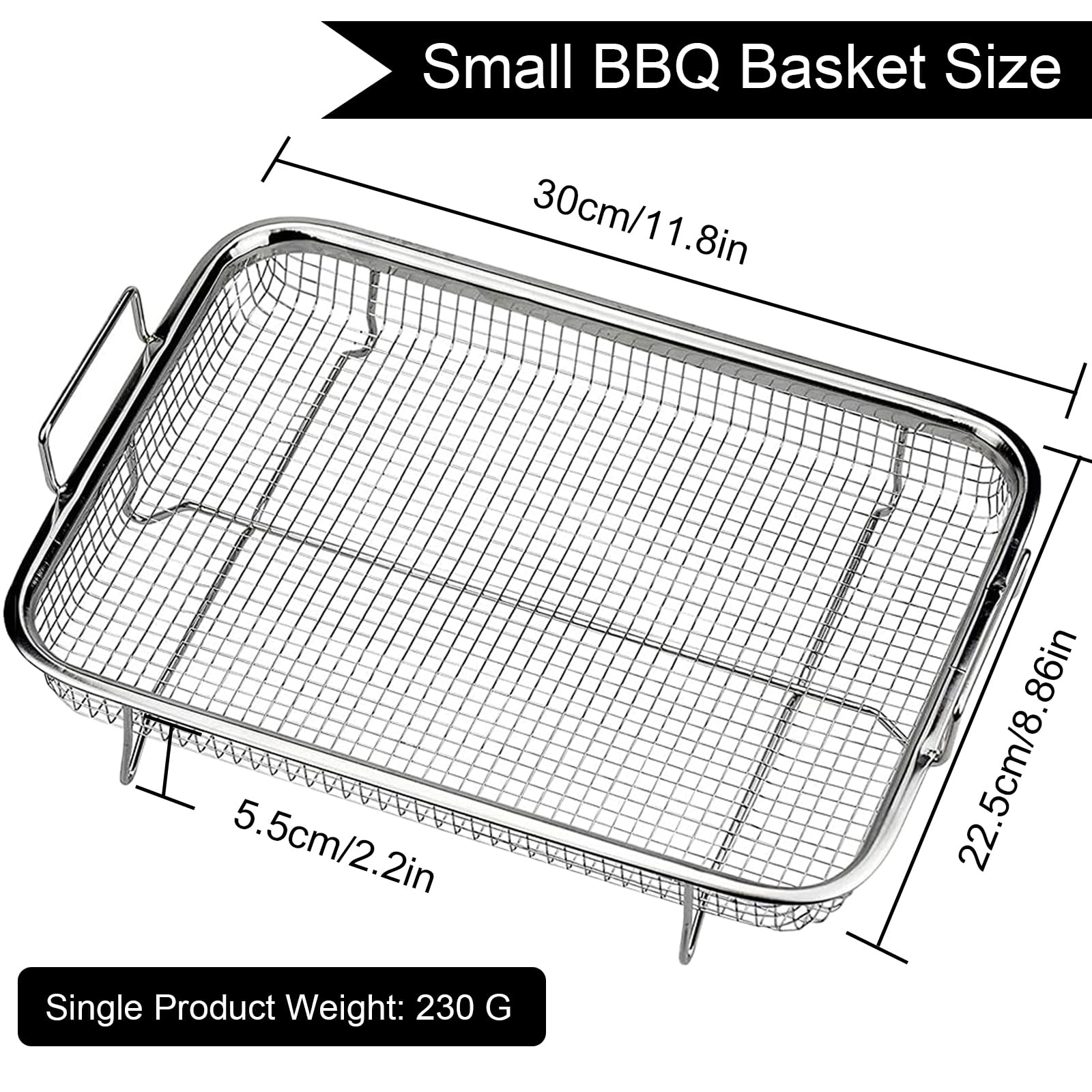 Cestino Barbecue, Vassoio Griglia Cestino da Forno, Griglia Forno, Cestino per Griglia a Rete per Barbecue da Esterno, per Cuocere Biscotti, Grigliare e Raffreddare,Caricare Frutta e Verdura