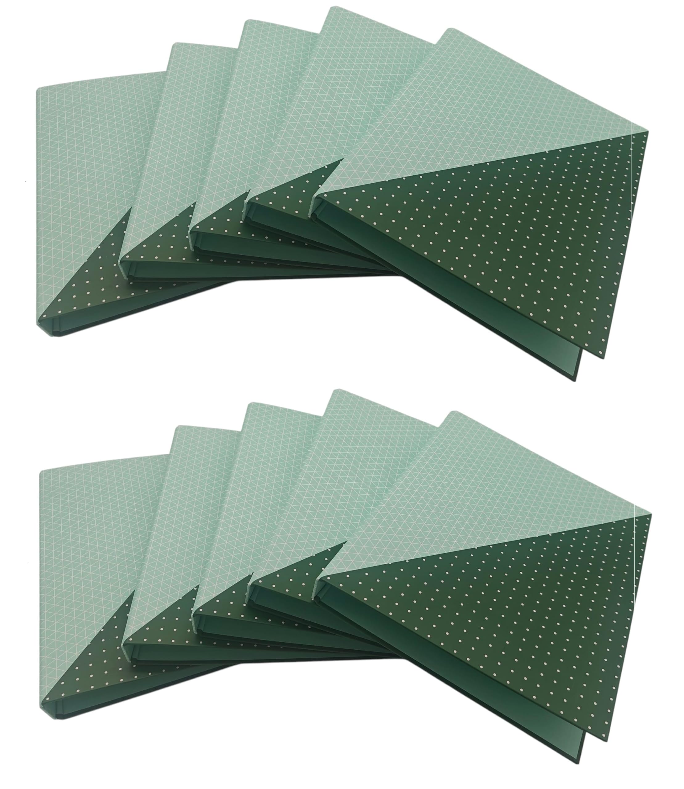 A4 Ring Binders, Green Designs, 190 Sheet Capacity, File Folder, Document Organisation (10 Pack)
