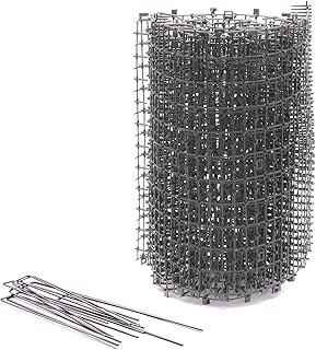 Prickle Strip Cat Scat Mat for Garden 200cm*30cm Plastic Cat Spikes Deterrent Plant Protective Net for Outdoor Garden and Flowers U-Shaped Pegs Included (2M)