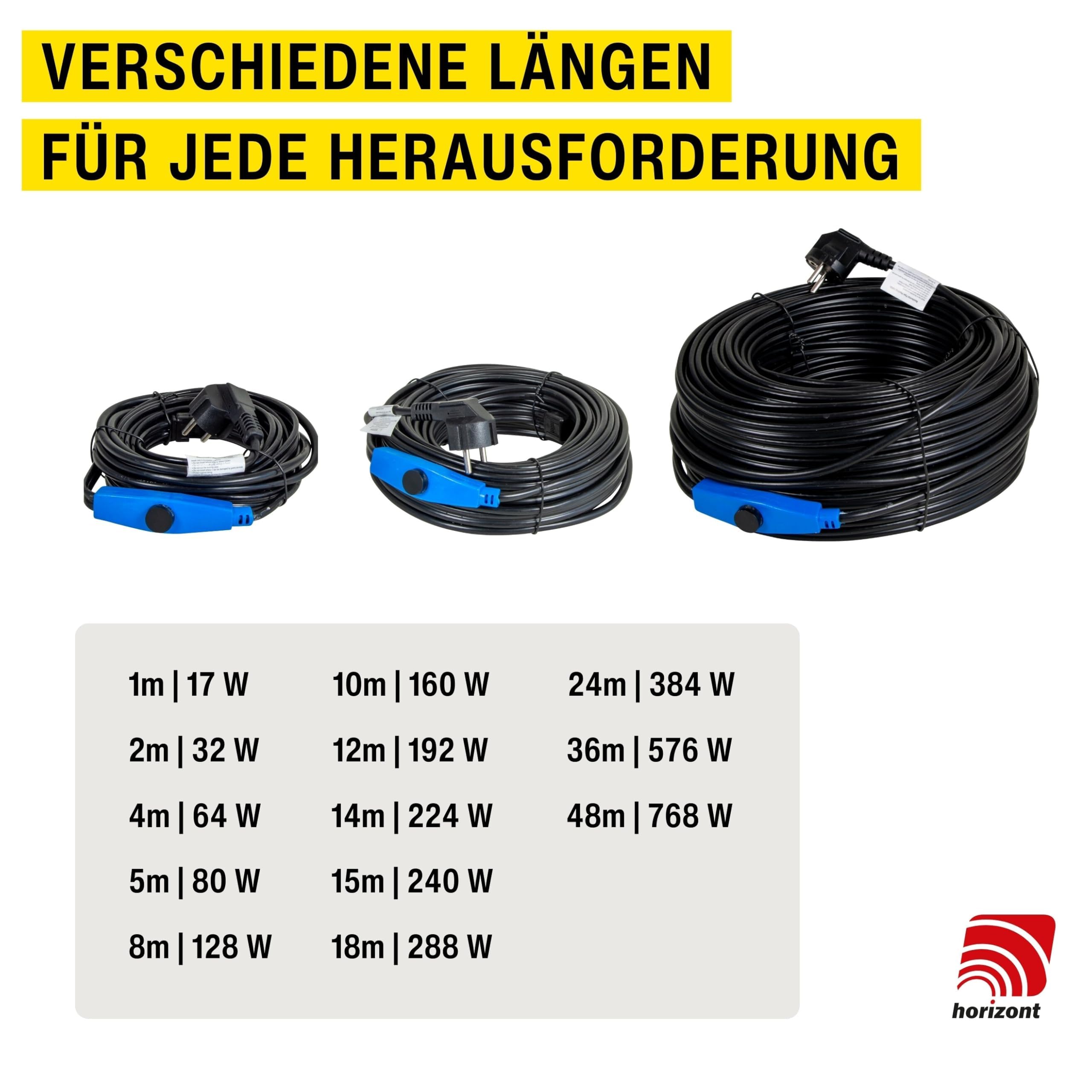 Kabel grzewczy z termostatem 1-48 m wodoszczelny elektryczny grzejnik do wodociągów