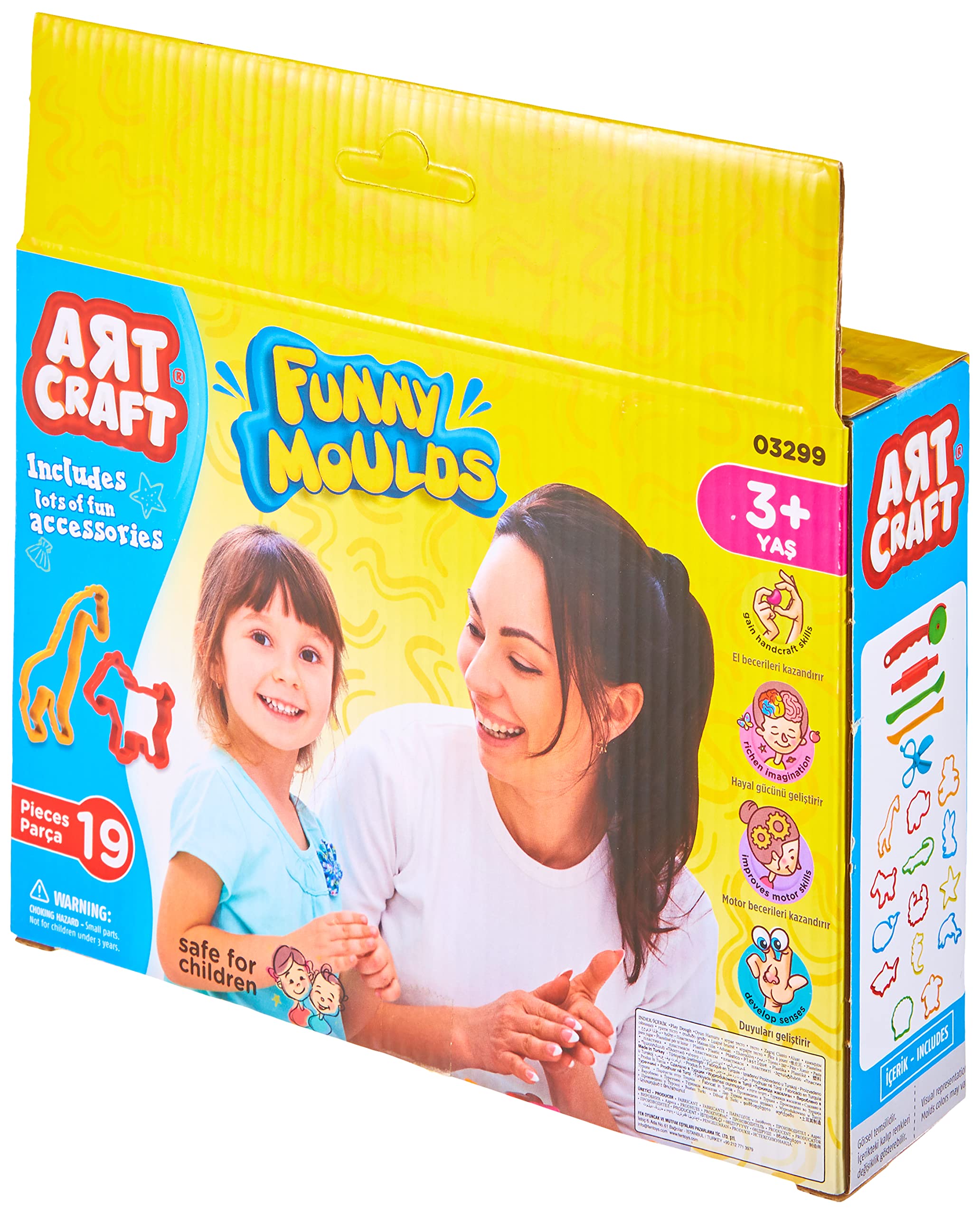 Diğer Dede - Art Craft Eğlenceli Kalıplar 19 Parça (Fentoys 3299)