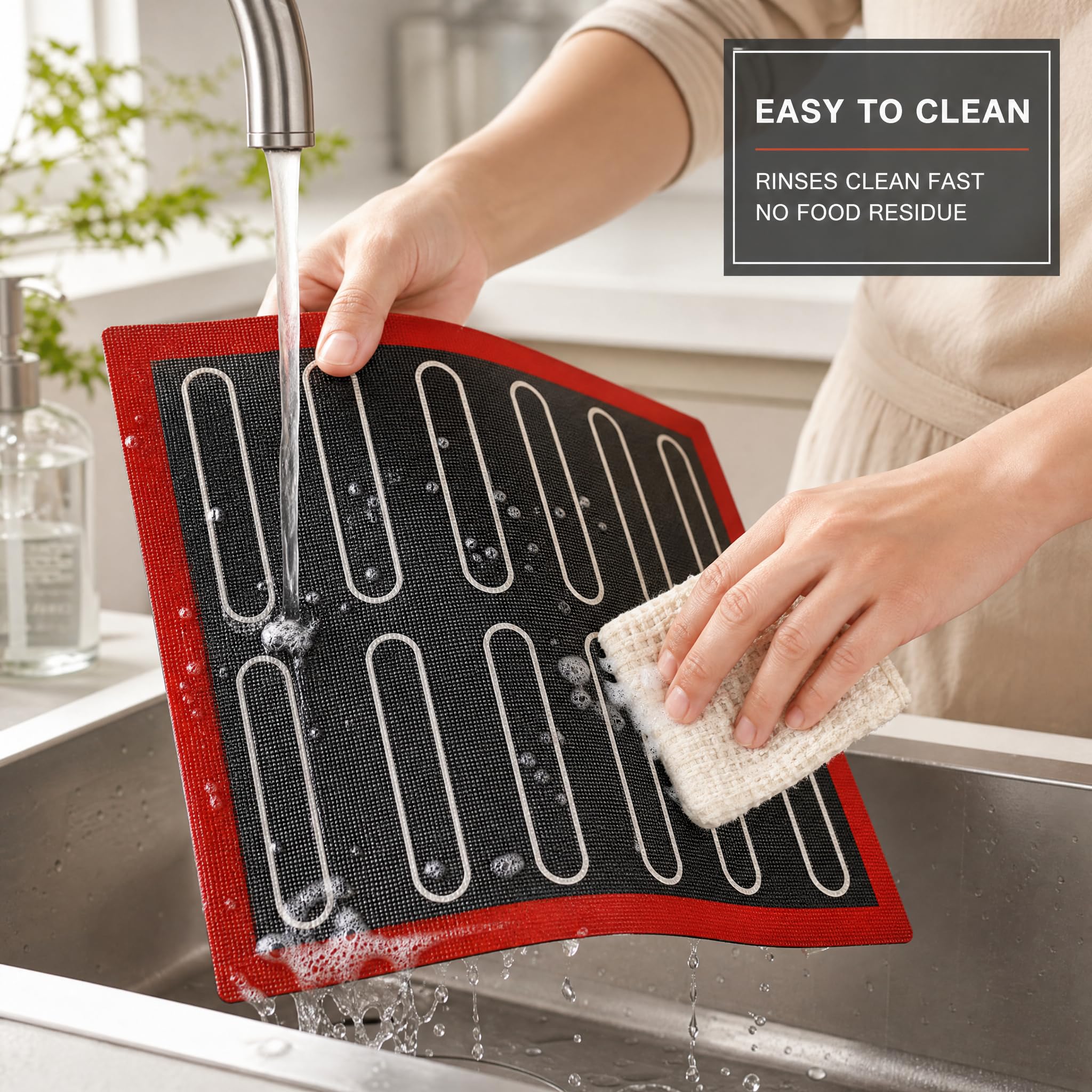 Tapis de Cuisson Silicone 40 x 30 cm Antiadhésif Alimentaire -40 °C à 230 °C