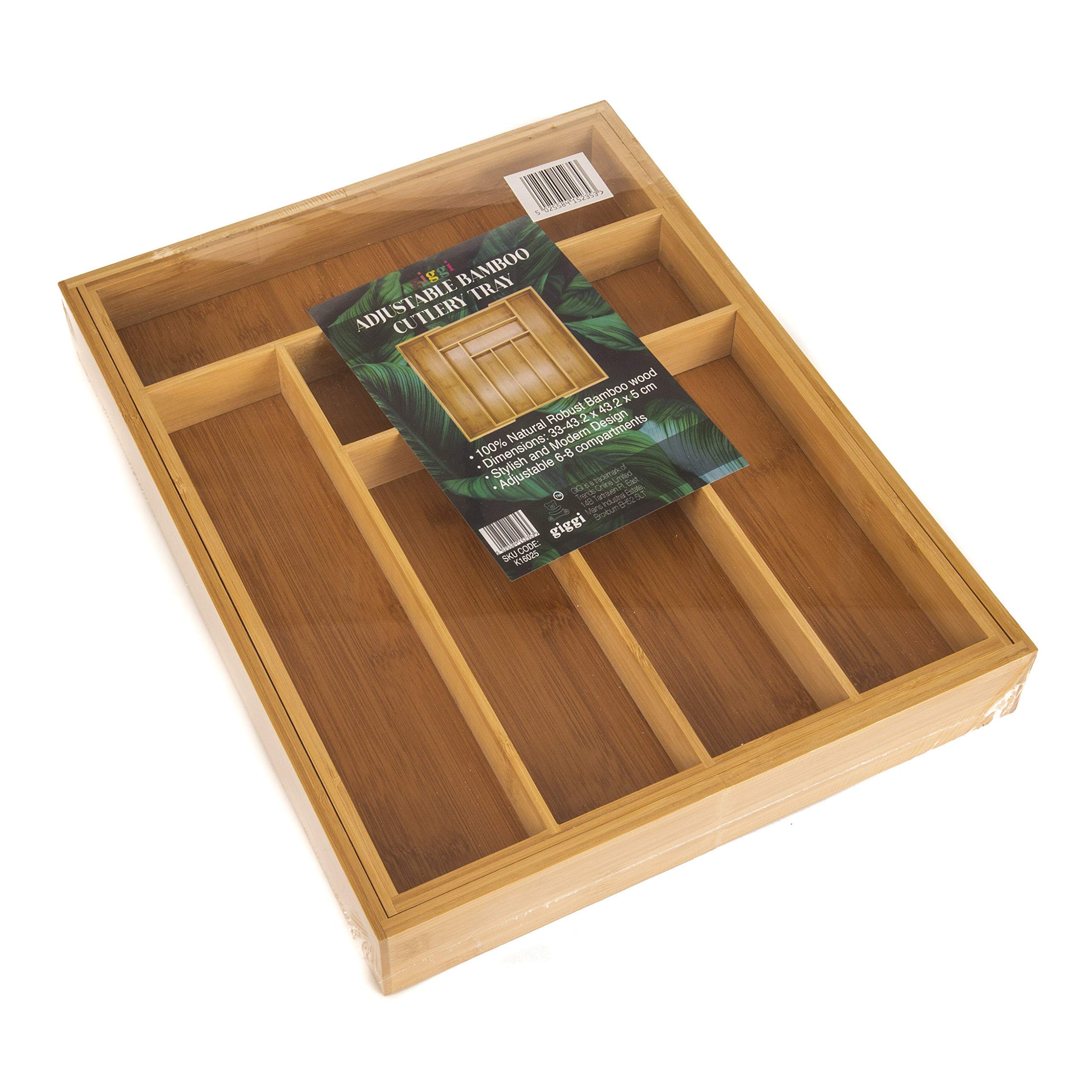 Buy Klass Home Large Adjustable Cutlery Tray, Cutlery Drawer Organiser