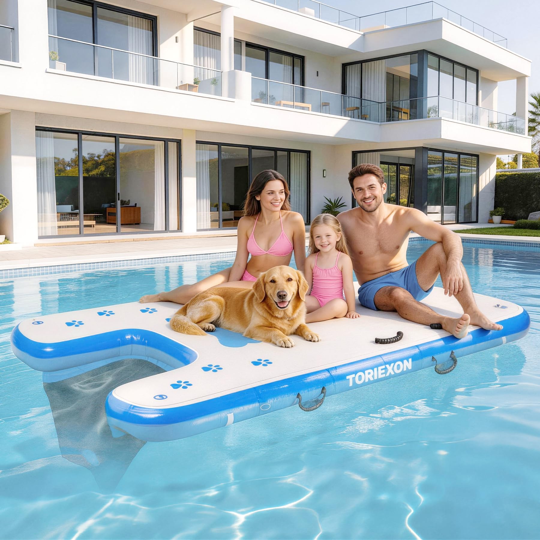 Toriexon Inflatable Floating Dock Dog Ramp