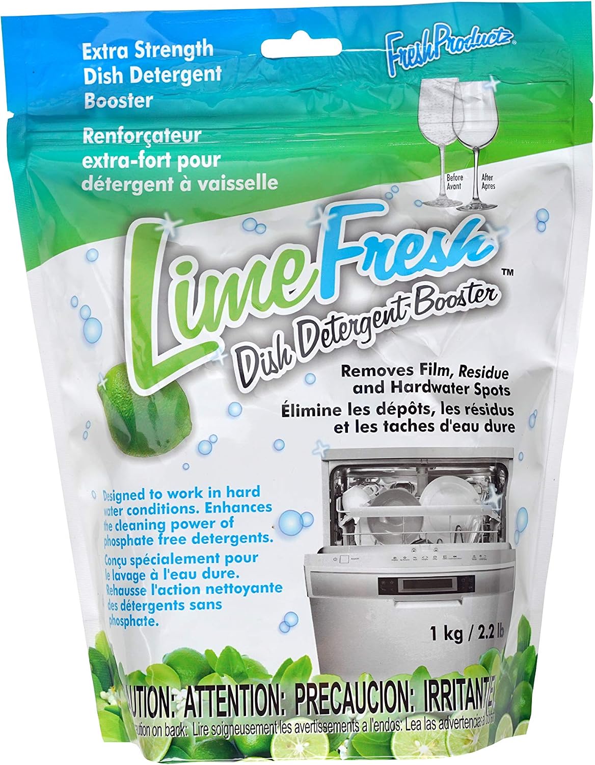 LimeFresh Extra Strength Dish Detergent Booster 1 kg / 2.2 lb Amazon