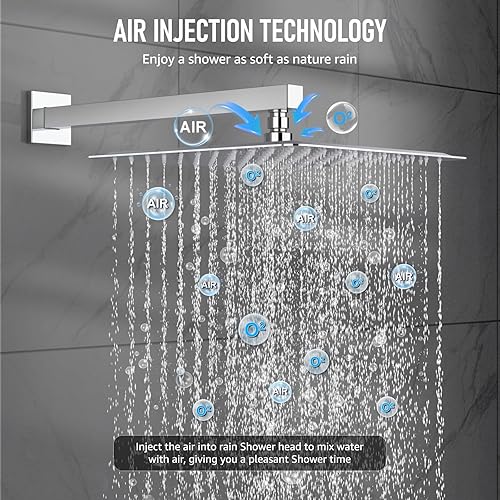 Miniatura 28 de IRIBER - Sistema de ducha de lluvia con cabezal de ducha fijo y de mano de alta presión cepillado níquel,Oro cepillado,Cromado,Oro rosa
