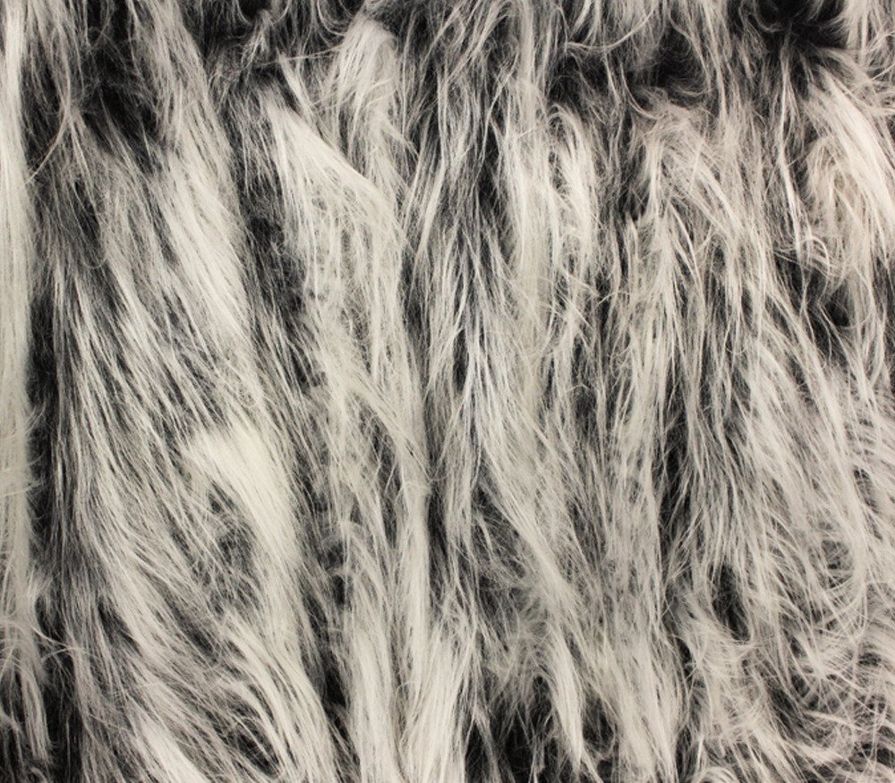 Faux Fur Fabric Long Pile Gorilla Grey Frost / 60" Wide/Sold by The Yard