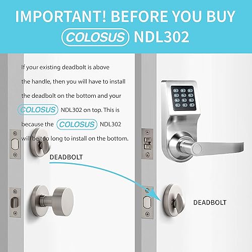 Miniatura 6 de Cerradura de puerta inteligente electrónica, entrada sin llave con teclado, llaveros, control remoto, llaves para el hogar, oficina o comercial,