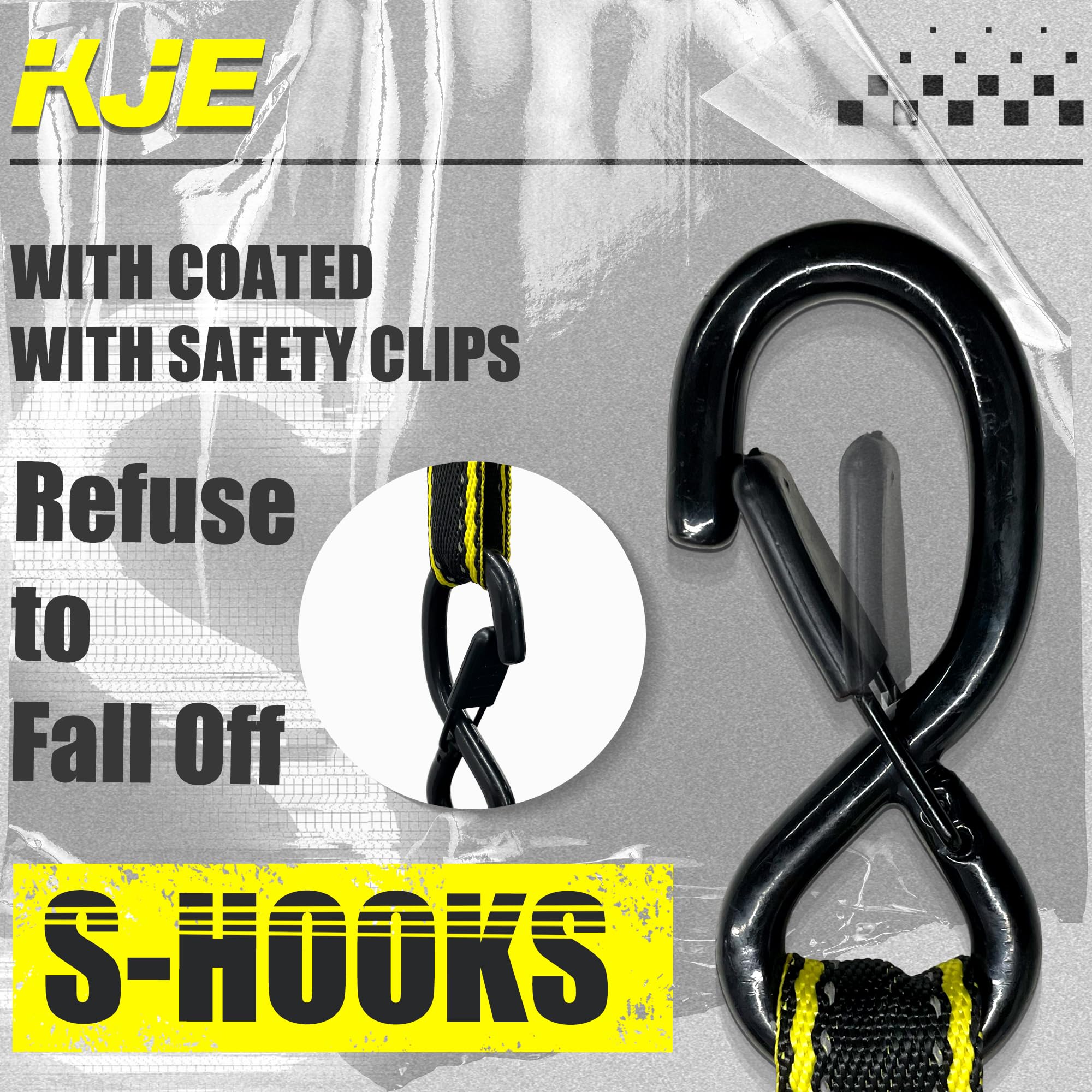 Vehiclex Lot De 4 Sangles D'arrimage Robustes à Cliquet – 3,8 Cm X 2,4 M – Sangles D'arrimage Et Boucles Douces Pour Déménager Et Sécuriser La Moto, VUTT – Crochet En S