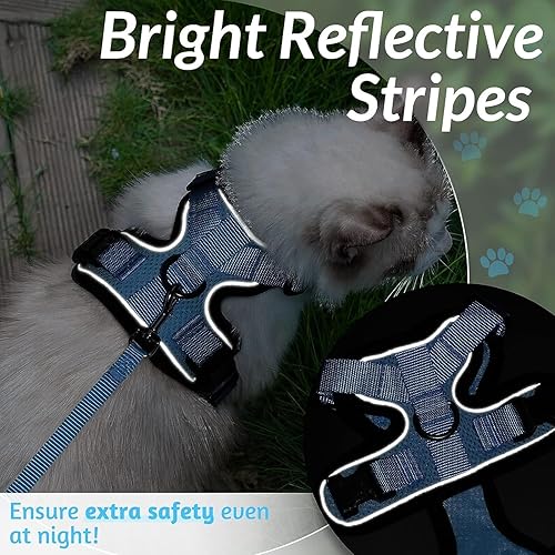 Miniatura 216 de rabbitgoo Arnés y correa para caminar, a prueba de escapes, chaleco suave y ajustable para gatos, fácil de controlar, transpirable, tiras