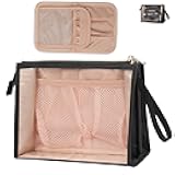 Makeup Bag-TSA Approved Toiletry Bag,Clear Cosmetic Bag Large Capacity,Portable Travel Makeup Case Organizer,Waterproff Toiletry Bag for Girls and Women