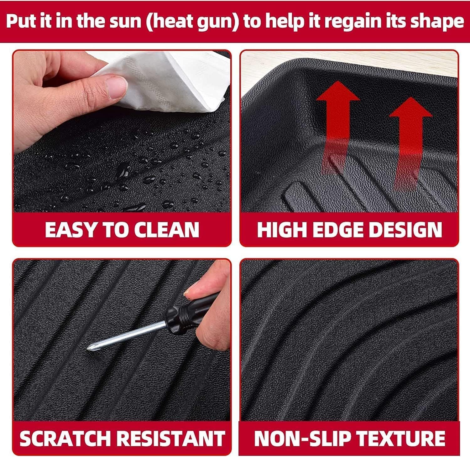 Naibeve Floor Mats for 2013-2016 Mazda CX-5 - All Weather Custom for Mazda CX-5 Floor Mats Liners 2 — view 6