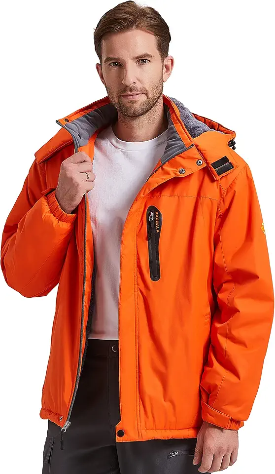 Men's Winter Skiing Jacket Waterproof Warm Snow Fleece LiningCoat Mountain Hooded Windproof Rain Jacket S-6XL