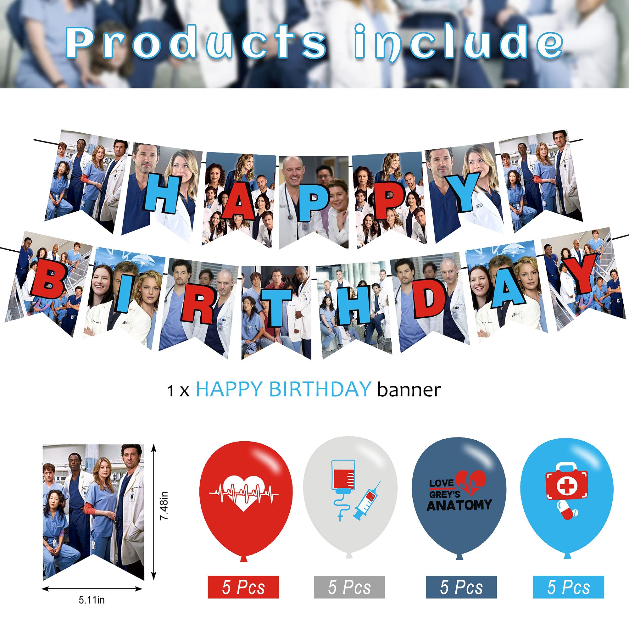 Grey's Anatomy Party Supplies, Grey's Anatomy Theme Birthday Party