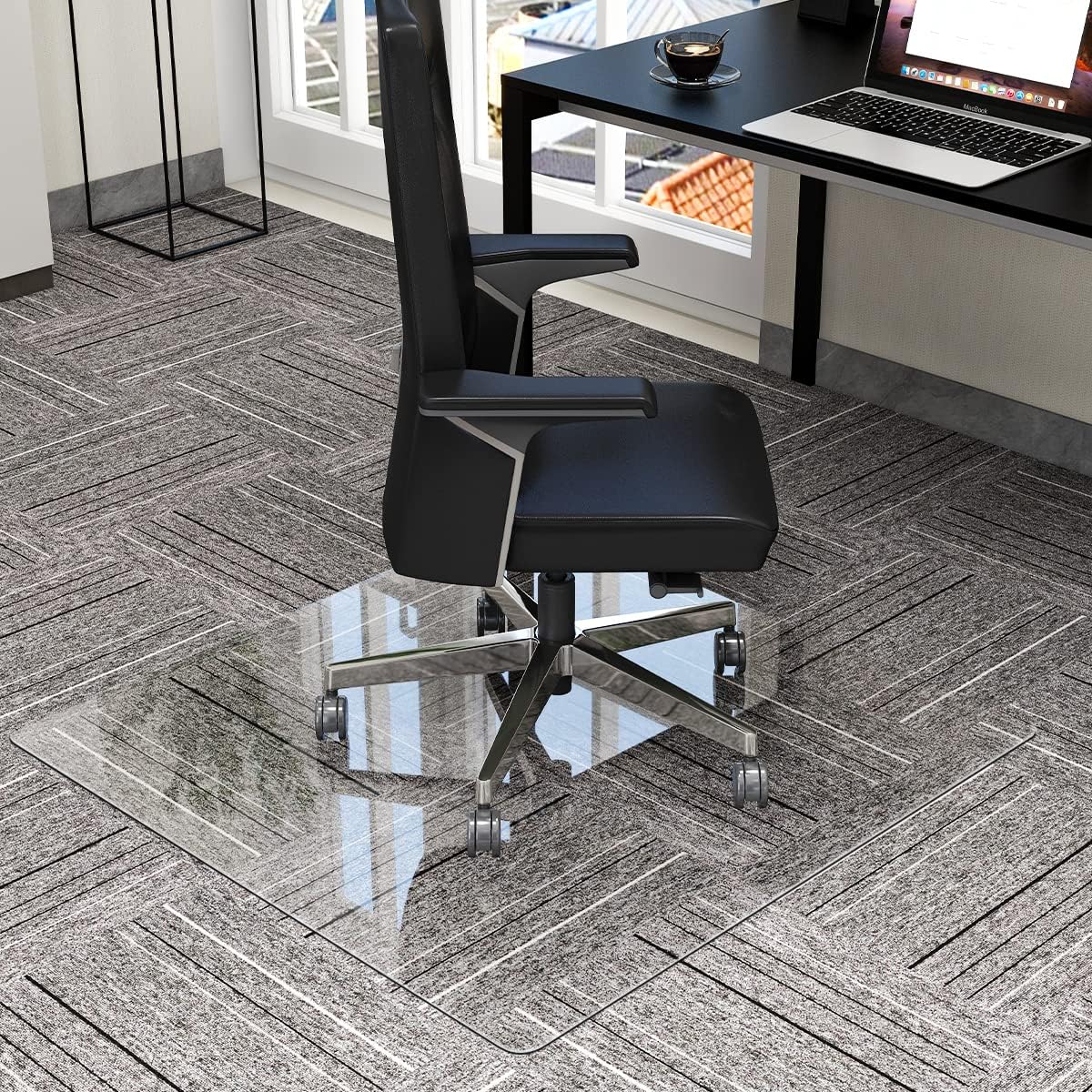 GLSLAND 36"x 36" Glass Chair Mat/Office Chair Mat