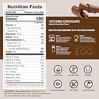Vista 7 de Designer Wellness, Designer Egg, Natural Egg Yolk & White Protein Powder, Keto and Paleo Friendly, Low Calorie, Less Fat and Cholesterol, Dutch