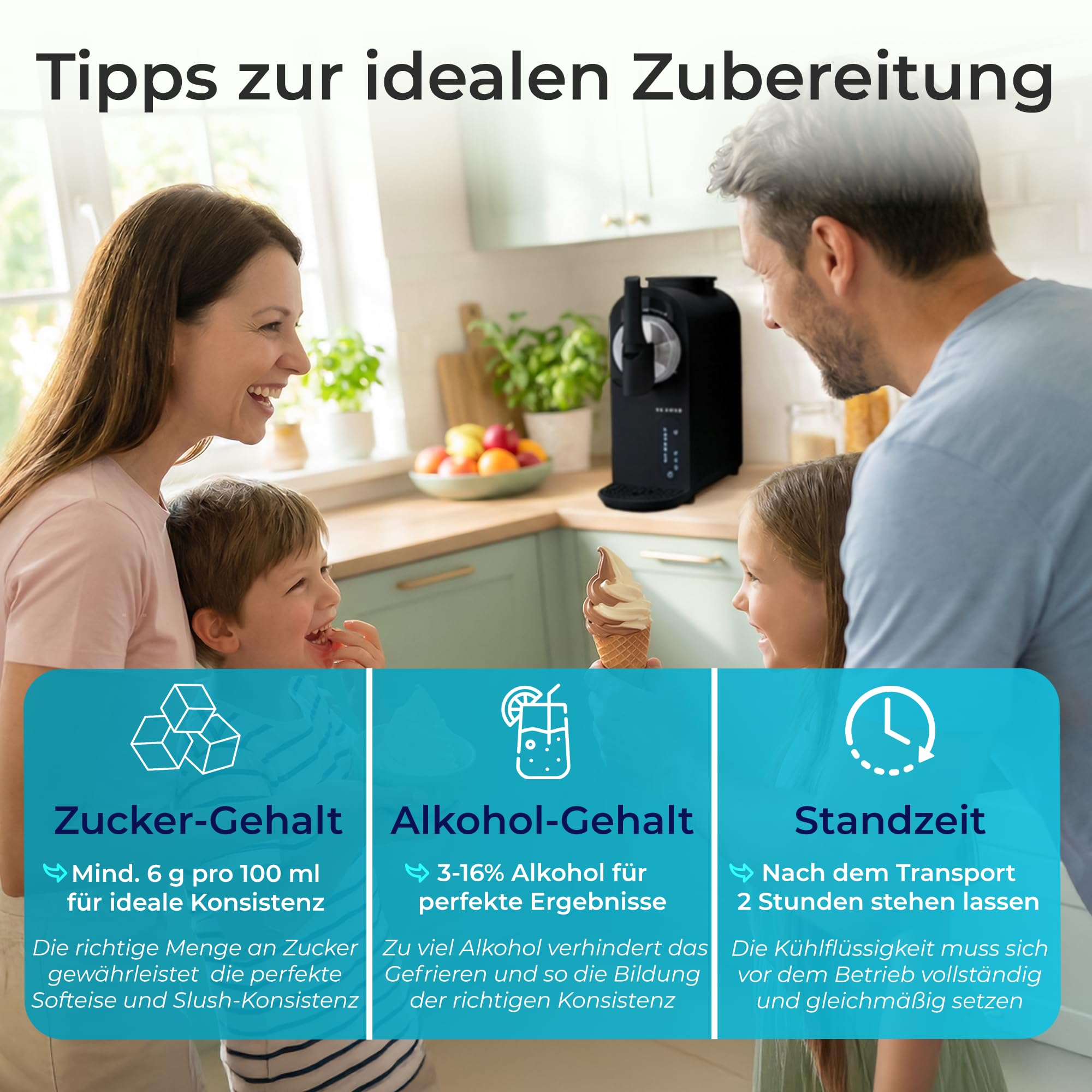 KLAMER Softeismaschine, Eismaschine & Slush Maschine mit 7 Programmen: Softeis, Slushie, Frappé u... Ansicht 10