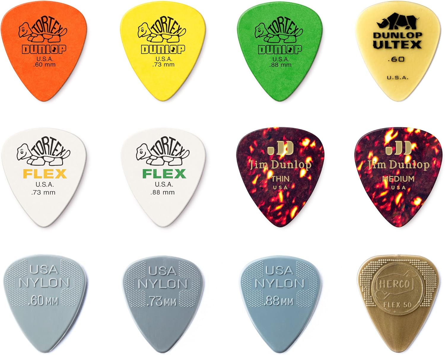 Jim Dunlop Acoustic Variety Pack Guitar Picks (PVP112) : Everything Else