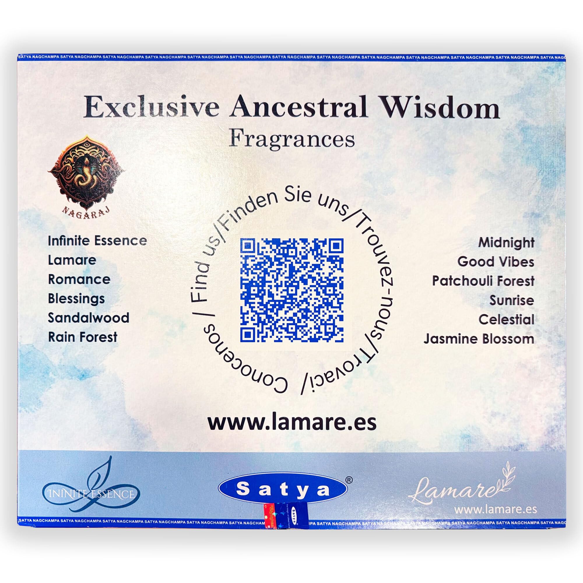 Satya Assortiment d'encens Ancestral Wisdom 12 Paquets 15 g 180 g Aromathérapie Méditation