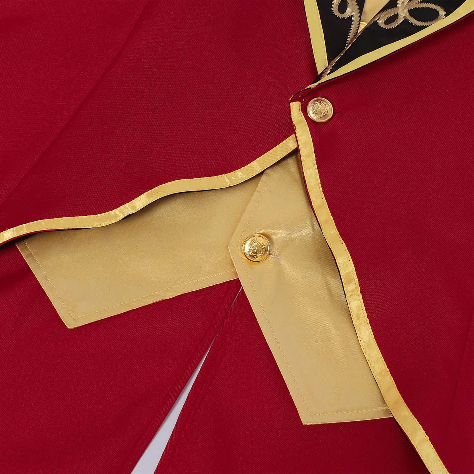 Costume de directeur de cirque pour homme, costume de cirque, uniforme de garde, déguisement de clown Showmen, uniforme Ringmaster, costume médiéval pour Halloween, carnaval et fêtes à thème