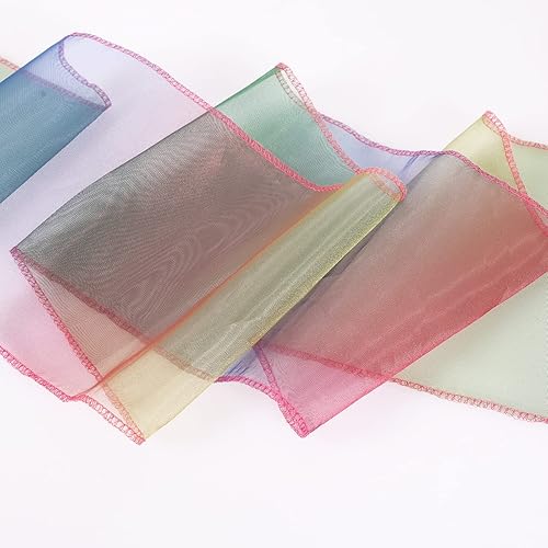 Miniatura 6 de Lucky Monet Paquete de 50 bandas de organza para silla, lazos para silla, lazos para sillas de boda, decoración para bodas, fiestas, banquetes