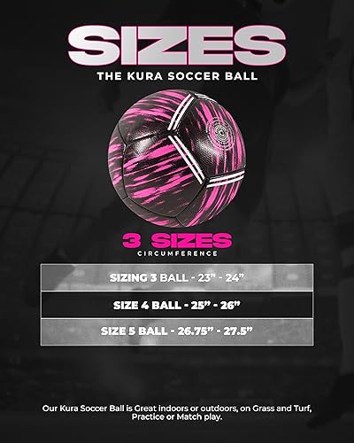 Miniatura 2 de American Challenge Balón de fútbol Kura  Tamaño 3, tamaño 4 y tamaño 5  Disponible en 6 colores vibrantes