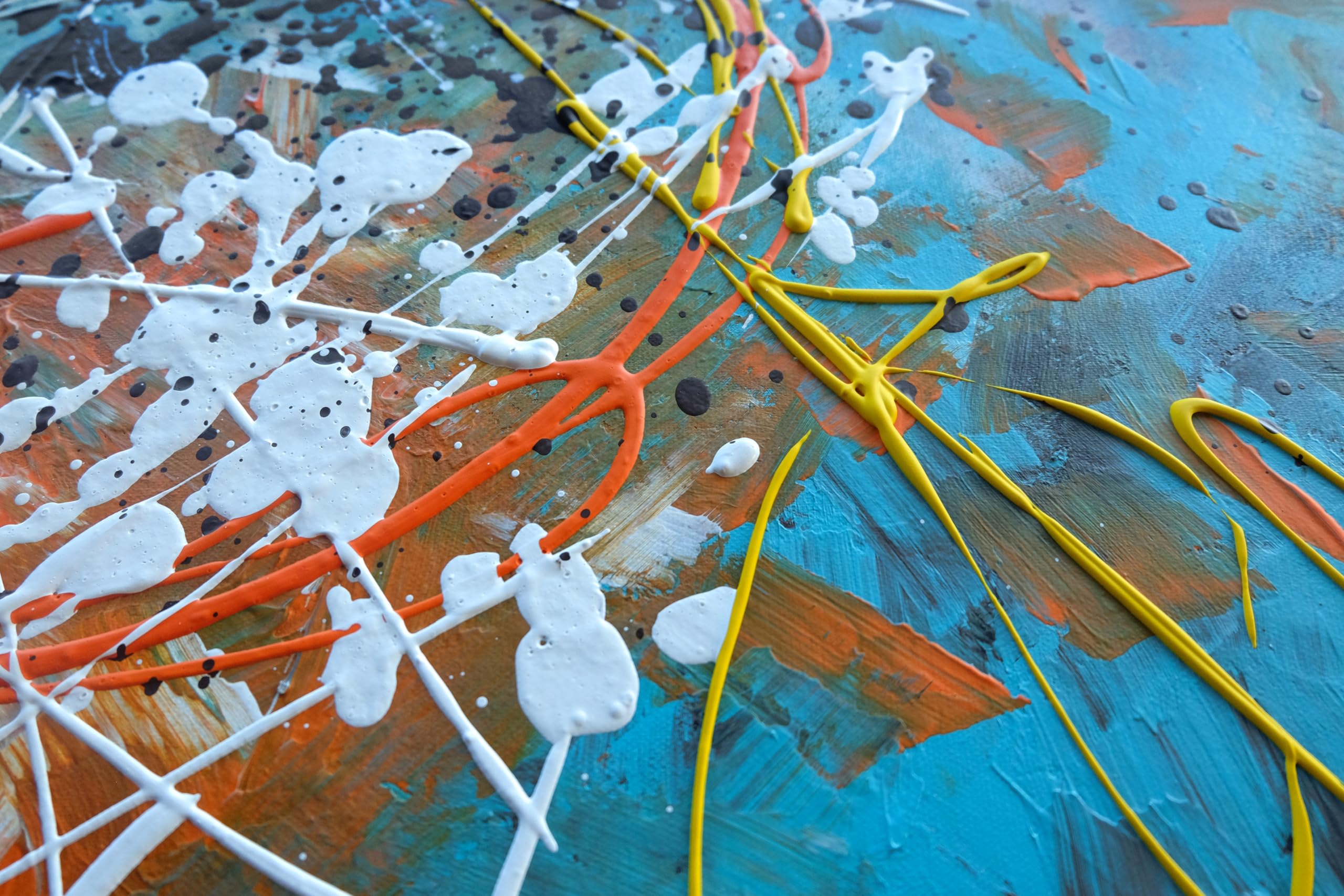 Monica Mirafiori I 90x60 cm I Tableau Peint à la Main I Modèles Tableau I Peintre Moderne I Tableaux Peintures I Toile sur Cadre en Bois