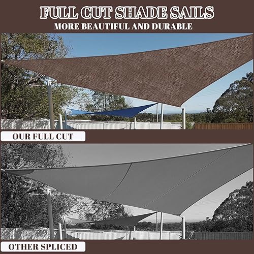 Miniatura 5 de Cool Area Toldo parasol rectangular de 12 x 16 pies, para exteriores, para patio, terraza, jardín, color marrón