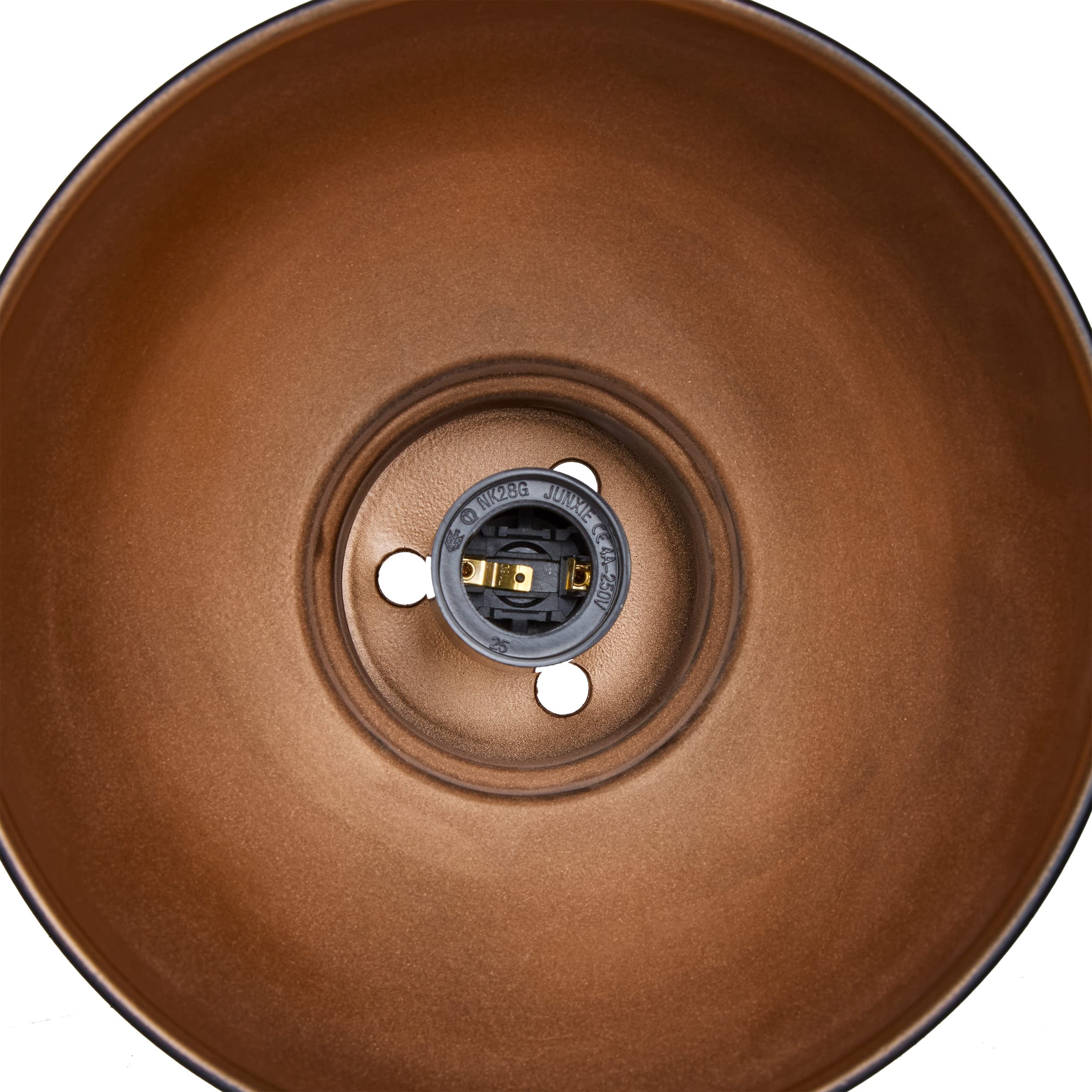 Relaxdays Lampa wisząca w stylu industrialnym, styl retro, styl habby, dekoracja do jadalni, LED E27, lampa wisząca Ø 21 cm, czarna