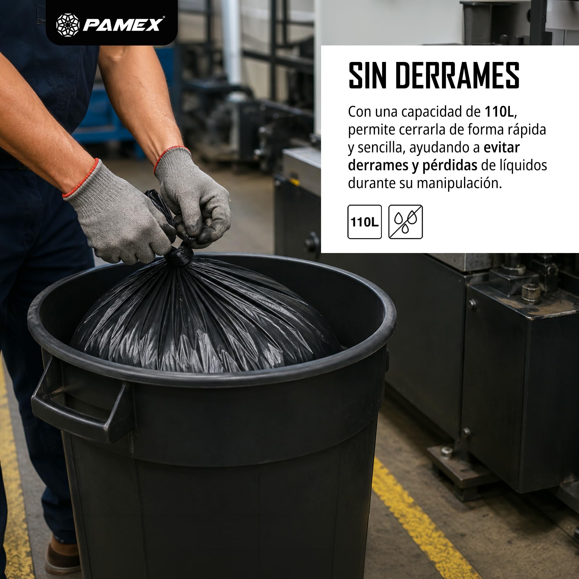 Pamex Bolsa Basura 110L Premium Diamond 20 Sets