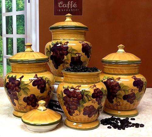 Miniatura 9 de Recipiente de cerámica pintado a mano de frutas mixtas, tarro de almacenamiento de cocina, contenedor de almacenamiento de alimentos, contenedor de