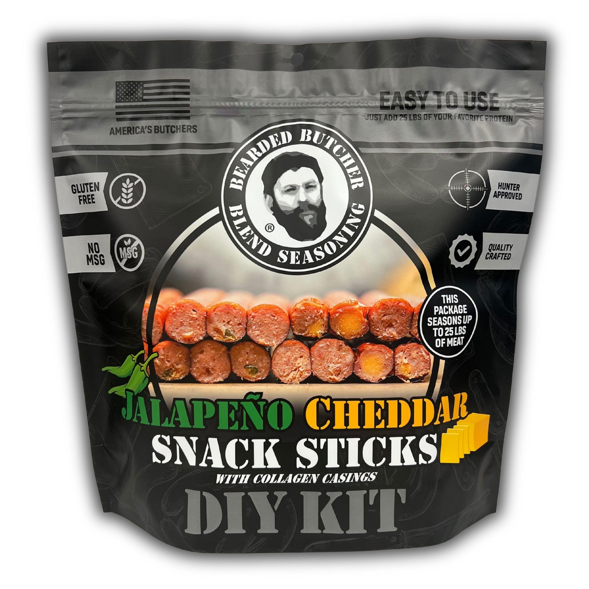 Amazon.com : Bearded Butchers Jalapeño Cheddar Snack Sticks DIY