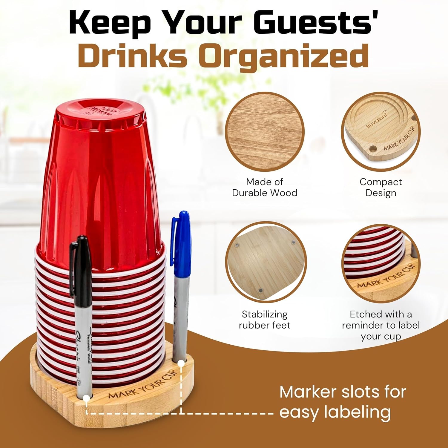 Best Party essential - Party cup Holder for 3-4