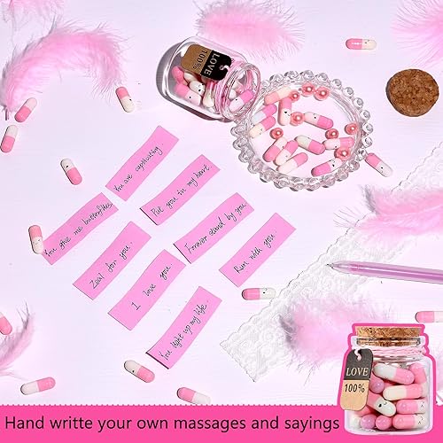 Miniatura 5 de Regalos para el día de San Valentín para novio, novia, letras de cápsula, mensaje en botella, letra de amor, medio color, 30 piezas, regalos de