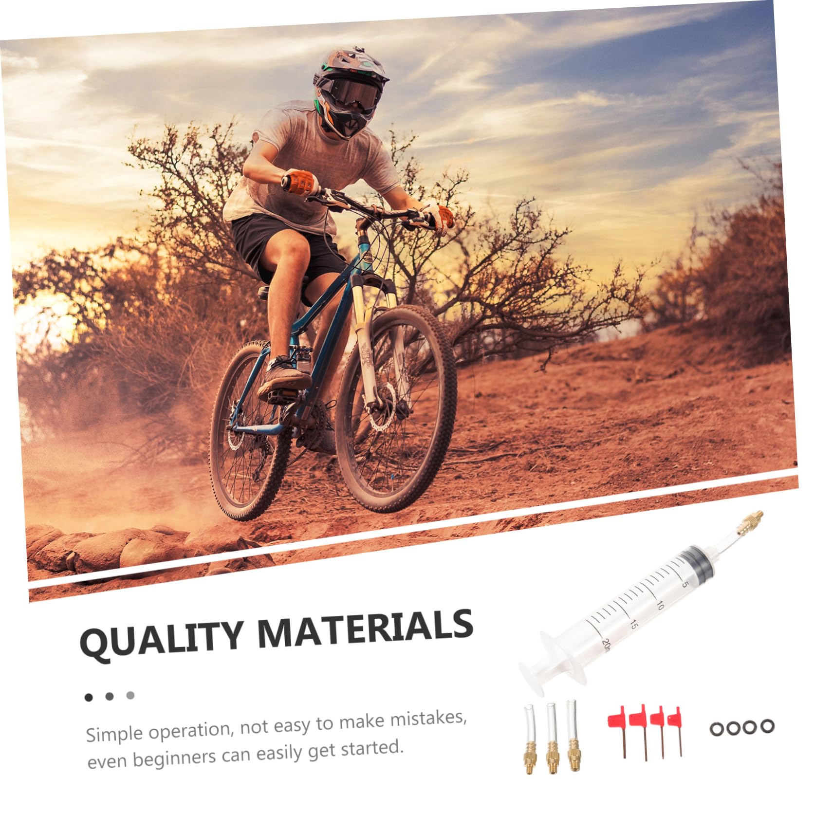 Abaodam Herramienta engrasar montaña Equipo Bicicletas hidráulico Kit de Purga de Aceite reparación de Frenos de Bicicleta reparación de Frenos para Bicicleta Metal