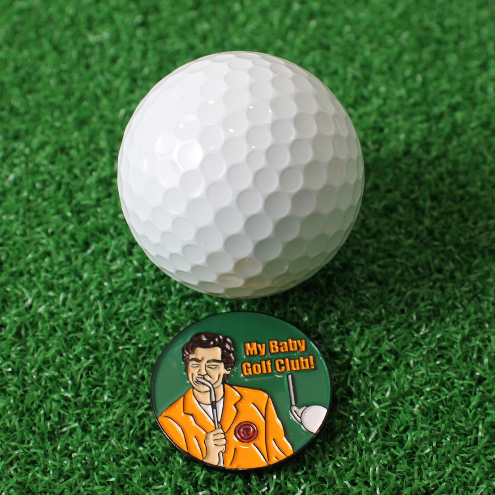 SOWPOPY Divertido marcador de pelota de golf, regalos de golf para hombres, marcadores magnéticos para pelotas de golf, clip para sombrero de golf, accesorios de golf geniales para golfistas (8