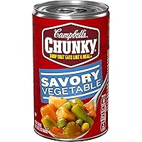 Vista 10 de Sopa Chunky de Campbell’s, sopa de vacuno con verduras del campo, lata de 18.8 Oz