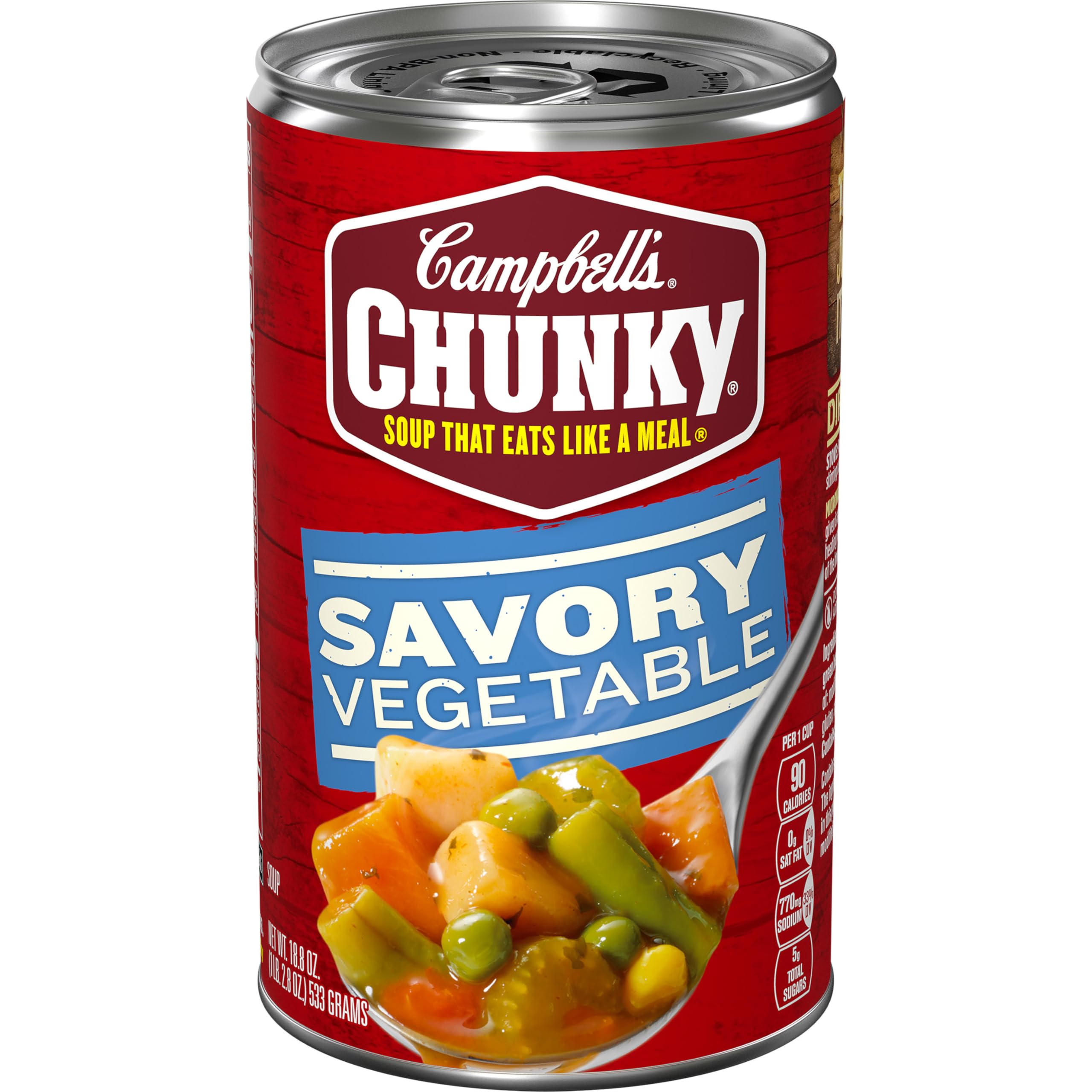 Campbell’s Chunky Soup, Savory Vegetable Soup, 18.8 Oz Can