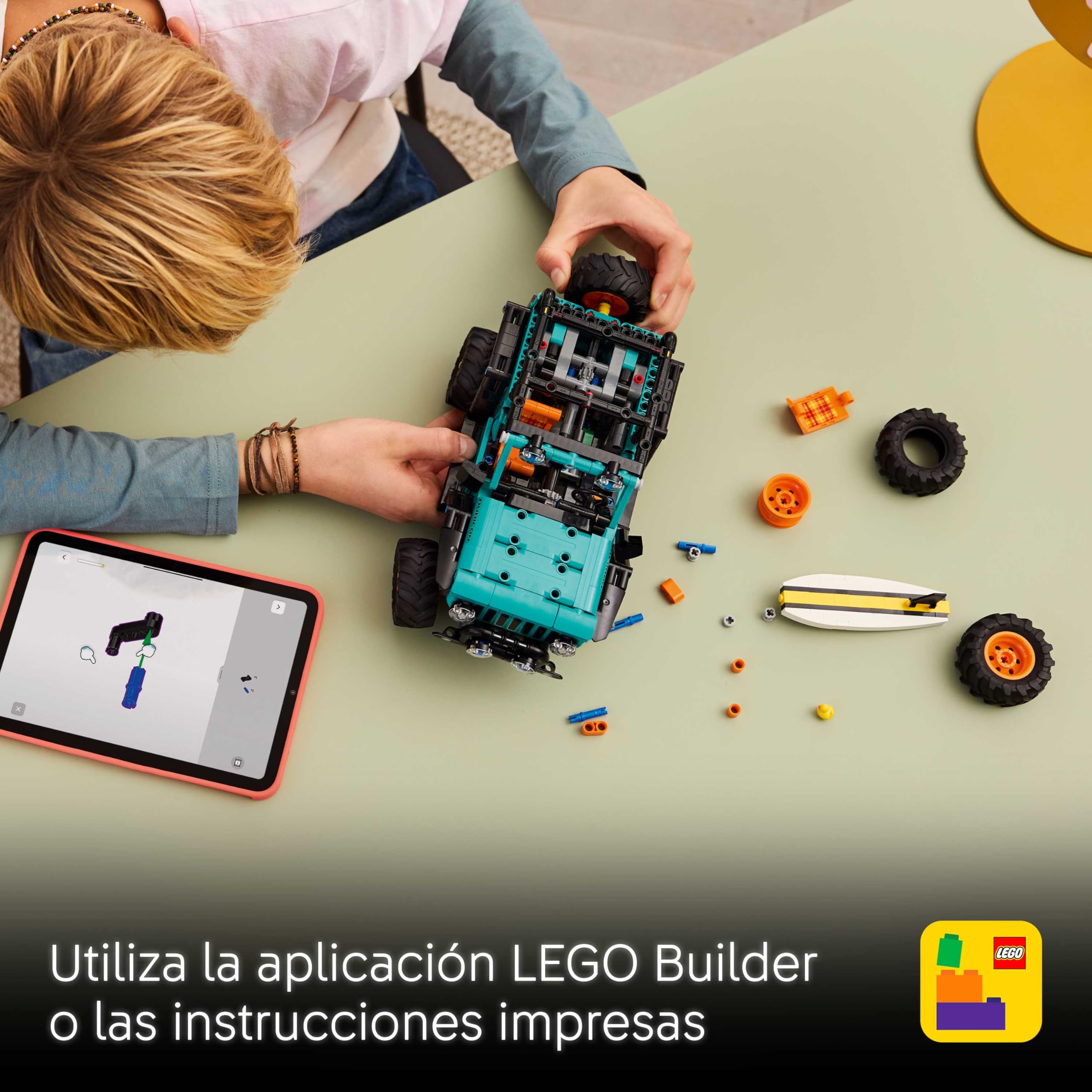 LEGO Technic SUV Jeep Wrangler Rubicon - Maqueta de Coche Todoterreno de Juguete con Motor V6, Dirección y Suspensión - Accesorio de Patito de Goma - Regalo de Cumpleaños para Niños de 10+ Años 42227