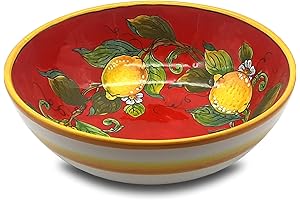 Yellow White Red Lemon Salad Bowls for Kitchen