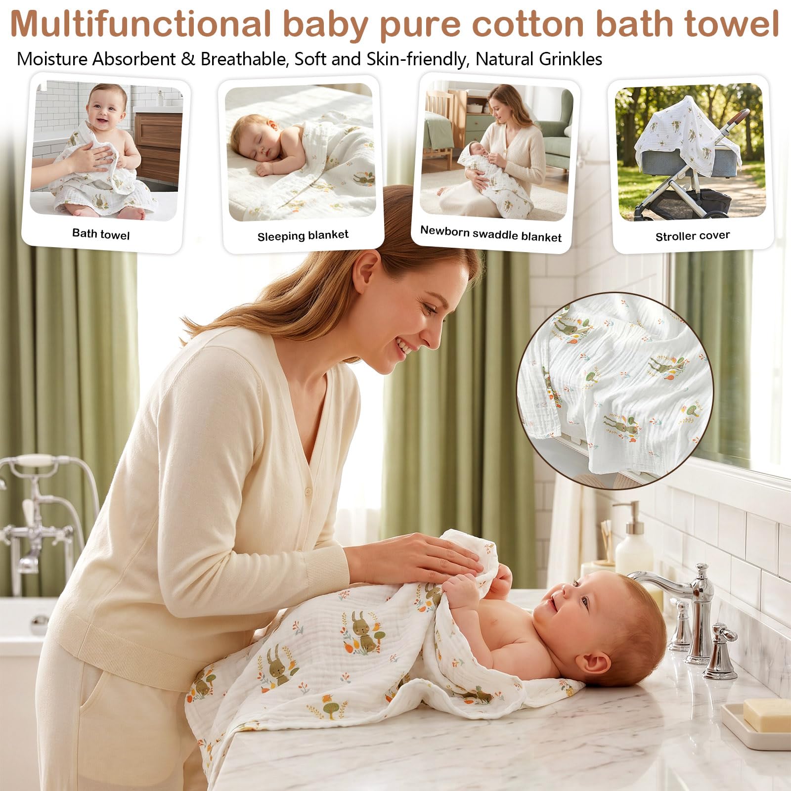 Cadeau Coffret Naissance Fille Garcon 11Pcs Coffret Cadeau Baby Shower Mixte avec Body Bavoirs Chaussettes Serviette Pièce Décision Cartes de Jalons Cadre Photo Cadeaux Nouveaux Parents Bébé