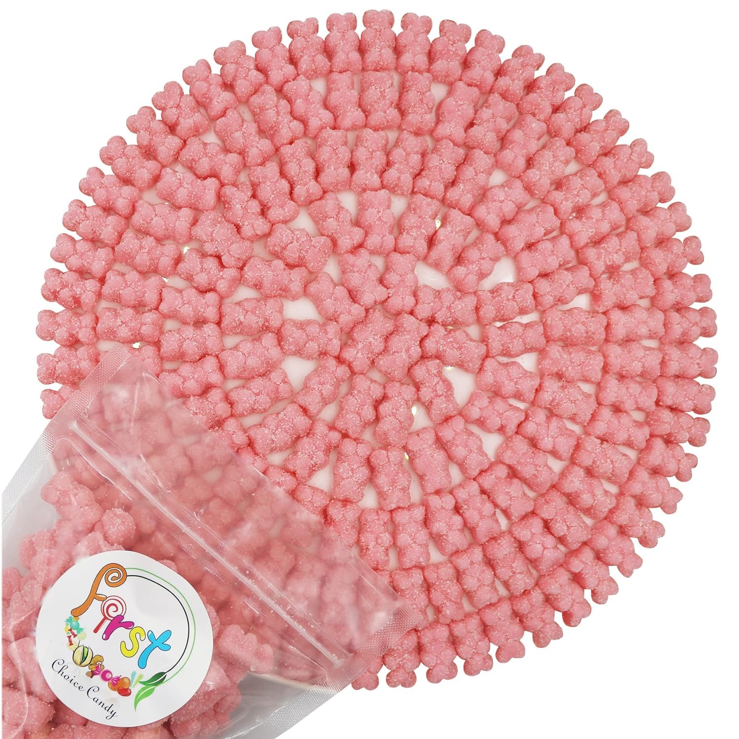 FirstChoiceCandy Fun Sour Gummy Bears (5 Pound (Pack of 1), Sour Pink Watermelon)