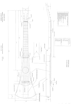 Plans for making the Martin Backpacker Guitar - Actual Size plans, Very Detailed