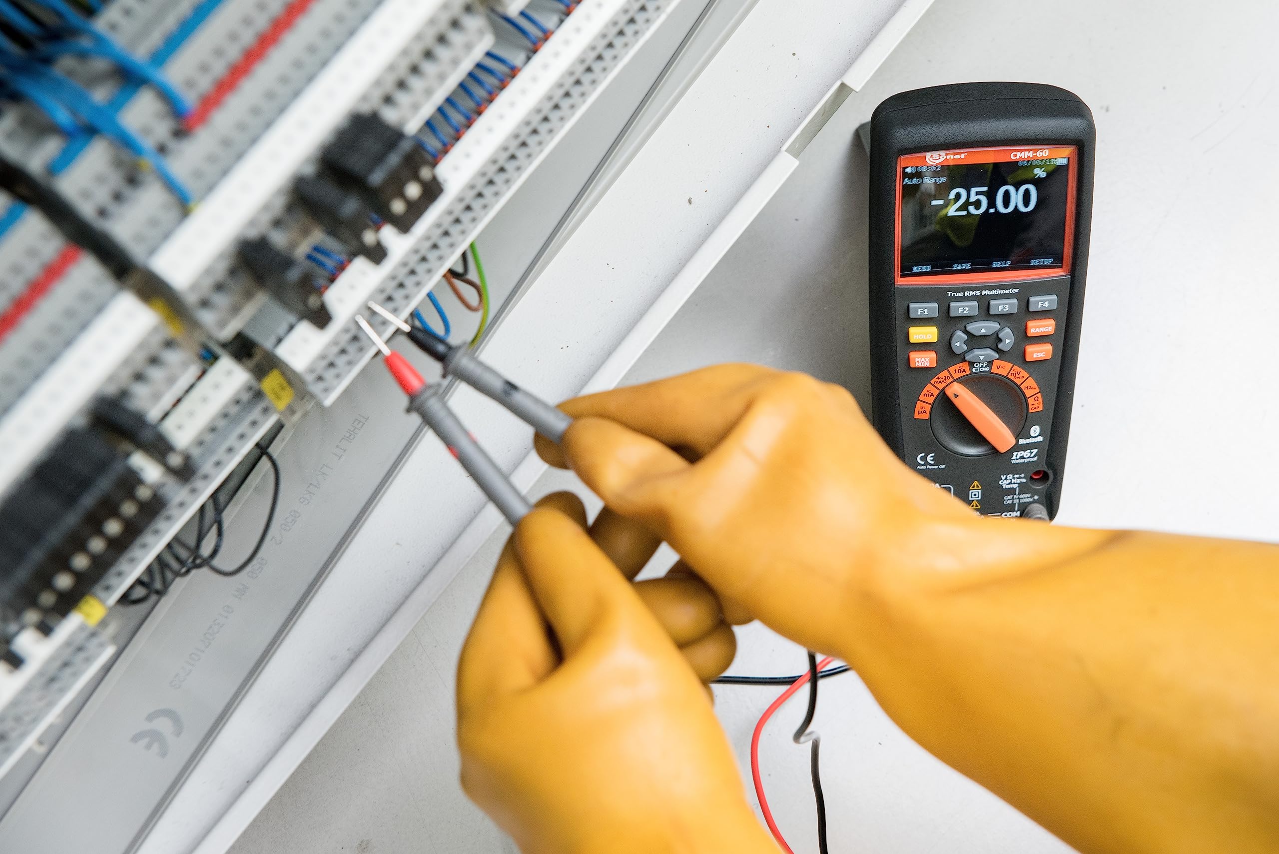SONEL CMM-60 Multímetro industrial avanzado, voltaje AC/DC, medición de intensidad de corriente AC/DC, resistencia, capacidad, temperatura, ancho de pulso, frecuencia (CMM-60)