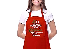 Personalized Christmas Apron with Pockets - The Perfect Festive Touch for Bakers and Chefs
